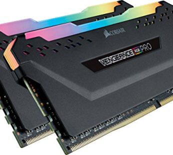 Corsair Vengeance RGB PRO 16GB (2x8GB) DDR4 3000MHz C15 LED Desktop Memory – Black, Model: