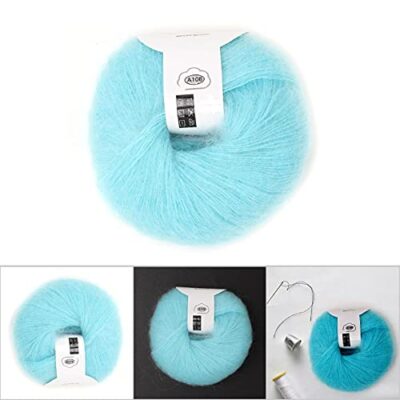 Wool Yarn, 1pc Soft Knitting Angora Long Wool Yarn for Knitting Scarves Sweater Crafts 26 - Image 4