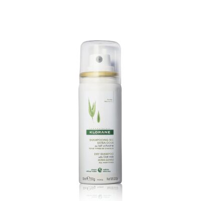 Klorane Dry Shampoo with Oat Milk, Ultra-Gentle, All Hair Types, No White Residue, Paraben