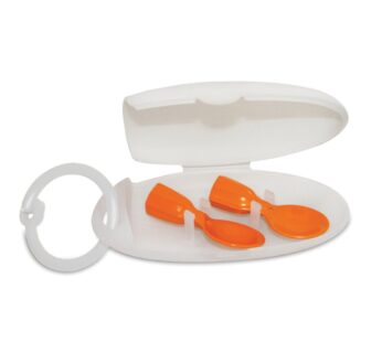 Infantino Couple a Spoons, Baby Food Pouch Toppers with Travel Case, No-Leak Spoons for Ba