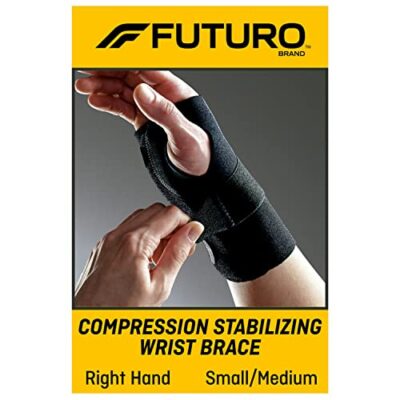 FUTURO Compression Stabilizing Wrist Brace, Right Hand, Small/Medium Size, Provides Suppor - Image 2