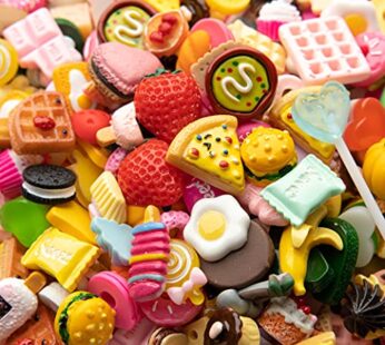 Slime Charms Food Cute Set – Mixed Lot Assorted Food Resin Flatback Cute Sets for DIY Craf