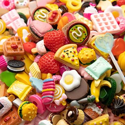 Slime Charms Food Cute Set - Mixed Lot Assorted Food Resin Flatback Cute Sets for DIY Craf