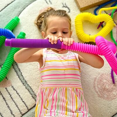 NUTTY TOYS Jumbo XXL Pop Tubes Sensory Toys, Fine Motor Skills Learning Baby Toddler Toy, - Image 2