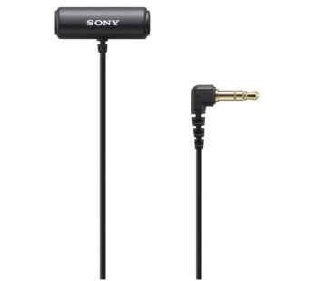 Sony Compact Stereo Lavalier Microphone ECMLV1,Black, Small