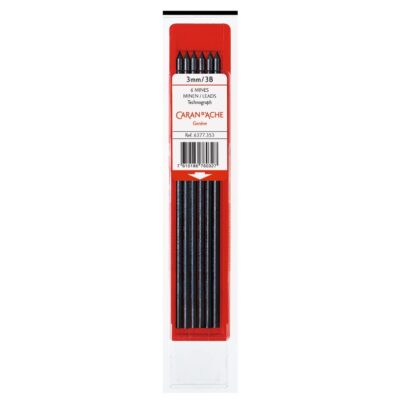 Caran d'Ache Technograph 3mm 6B Graphite Leads for fix Pencil Swiss Made (6377.356)