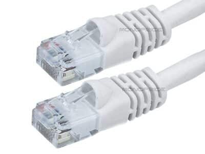 Monoprice 1FT 24AWG Cat6 550MHz UTP Ethernet Bare Copper Network Cable - White - Image 2