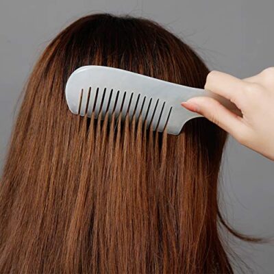Jade Scalp Massage Comb, Natural Jade Stone Gua Sha Scraping Massage Tool for Arms, Legs, - Image 6