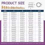 Swpeet 300Pcs 5 Values M2 M3 M4 M5 M6 Female Thread Knurled Nuts Brass Threaded Insert Emb - Image 2