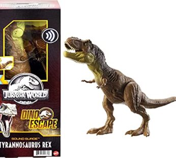 Jurassic World Toys 12-in Dinosaur Figure, Strike & Chomp Action, Sounds, Movable Joints,