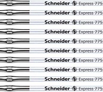 Schneider Express 775 Medium 1.0mm Ballpoint Refill, Box of 10, Black (7761)