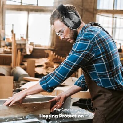 ProCase Noise Reduction Safety Ear Muffs, 32dB Noise Cancelling Hearing Protection Earmuff - Image 6