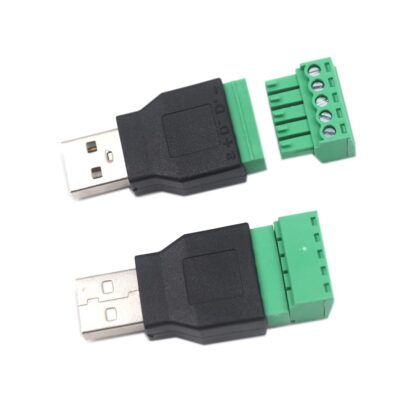 Kework USB Screw Terminal Block Connector, USB 2.0 Type A Female to 5 Pin Female Bolt Scre