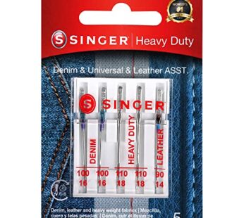 Singer 04801 Universal Heavy Duty Sewing Machine Needles, 5-Count