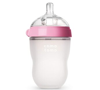 Comotomo Baby Bottle, Pink, 8 oz