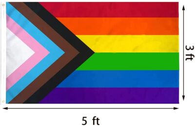 Progress Pride Flag 3x5ft - Staont Rainbow Flag Vivid Color and UV Fade Resistant - Canvas - Image 2