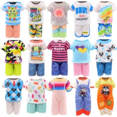 26 PCS Mini 6 Inch Doll Clothes and Accessories Include 5 Tops, 5 Pants for Boy Dolls, 5 D - Image 4