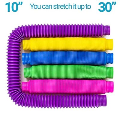 NUTTY TOYS Jumbo XXL Pop Tubes Sensory Toys, Fine Motor Skills Learning Baby Toddler Toy, - Image 3