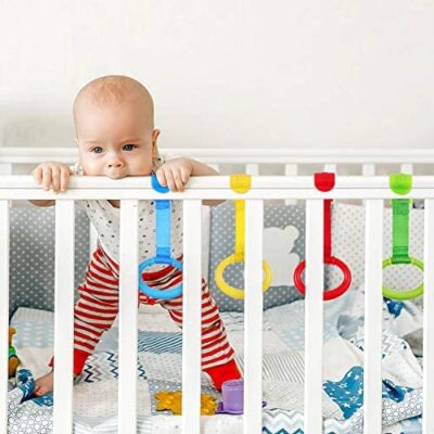 NUOBESTY Baby Crib Pull Ring Walking Assistant Pull Up Ring Bed Stand Up Rings for Kids Wa - Image 4