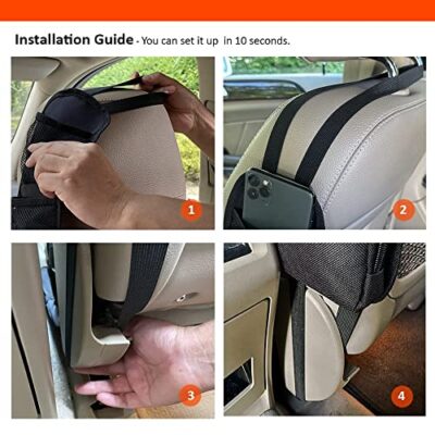 Luckybay Car Seat Side Organizer, Auto Seat Storage Hanging Bag, Phones, Drink, Stuff Hold - Image 5