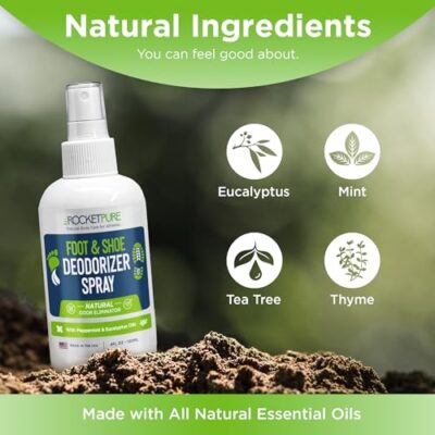 Rocket Pure Natural Shoe Deodorizer Spray, Foot Spray, Shoe Spray - Foot Deodorant Spray, - Image 3
