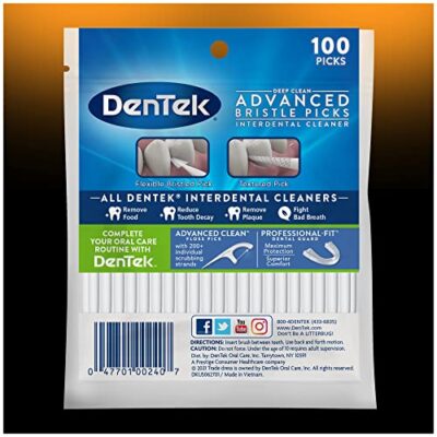 DenTek Deep Clean Bristle Picks, Removes Food & Plaque, 100 Count, Pack of 12 - Image 5