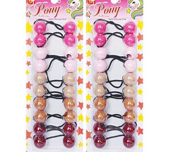 20 Pcs 20mm Hair Ties Hair Accessories for Girls Cute Hair Ties with Balls Bubble Twinbead