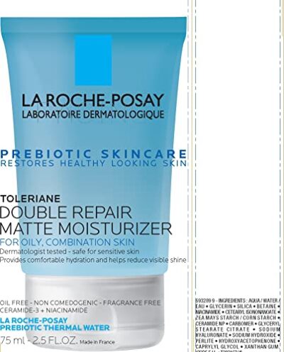 La Roche-Posay Toleriane Double Repair Matte Face Moisturizer, Daily Gel Moisturizer For O - Image 10