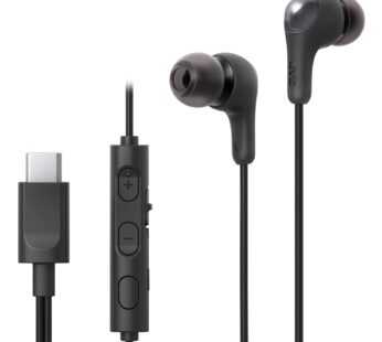 JVC Gumy Connect USB-C Wired Earbuds Headphones, Delay-Free for Videos and Gaming, Built-i