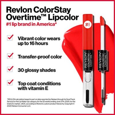 REVLON Liquid Lipstick with Clear Lip Gloss, ColorStay Face Makeup, Overtime Lipcolor, Dua - Image 3