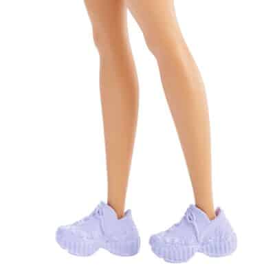 Barbie Fashionistas Doll, Petite, Long Purple Hair & Purple Metallic Dress, Sheer Bodice & - Image 5