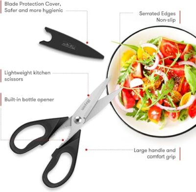 Kitchen Shears, iBayam Kitchen Scissors All Purpose Heavy Duty Meat Scissors Poultry Shear - Image 2
