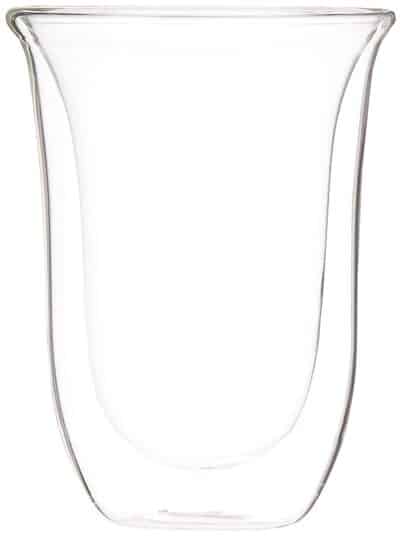 De'Longhi DeLonghi Double Walled Thermo Latte Glasses, Set of 2, 2 Count (Pack of 1), Clea - Image 2