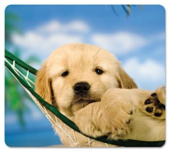 Fellowes Recycled Mouse Pad, 9 x 8, Puppy in Hammock Design