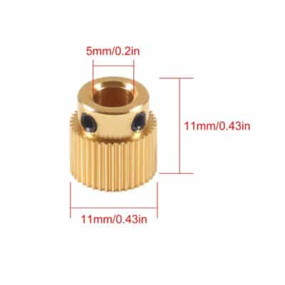 Aokin Brass Extruder Wheel Gear 40 Teeth Drive Gear 3D Printer Parts for Creality Ender 3, - Image 3