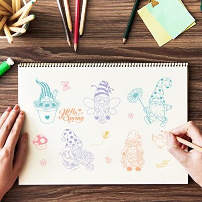 GLOBLELAND Gnome Silicone Clear Stamps Spring Flower Bee Butterfly Transparent Stamps for - Image 4