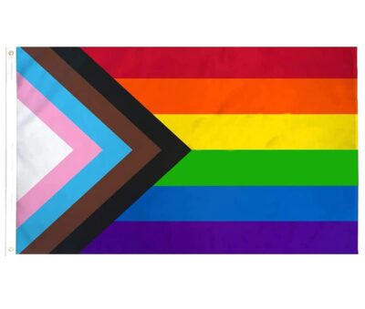 Progress Pride Flag 3x5ft - Staont Rainbow Flag Vivid Color and UV Fade Resistant - Canvas