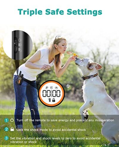 MAISOIE Dog Shock Collar, Dog Training Collar with Remote 1300FT, Waterproof Rechargeable - Image 4