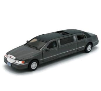 Kinsmart 1/38 Scale Diecast 1999 Lincoln Town Car Stretch Limousine in Color Black