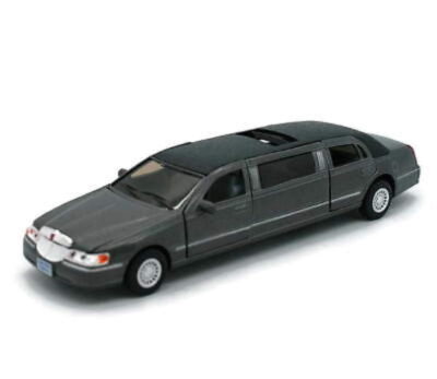 Kinsmart 1/38 Scale Diecast 1999 Lincoln Town Car Stretch Limousine in Color Black