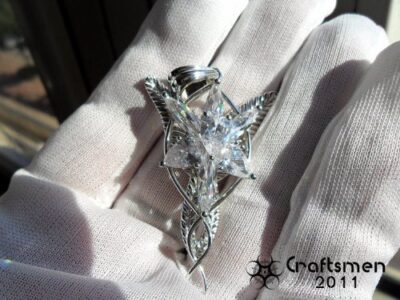 Craftsmen Silver-like Lord of the Ring Silver-like Arwen Evenstar Elf Necklace Pendant pur