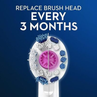Oral-B Replacement Brush Head for 3D Electric Toothbrush, White, Pack of 6 - Image 6