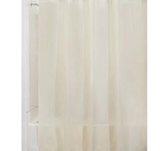 iDesign PEVA Shower Curtain Liner, Plastic Shower Curtain for use Alone or With Fabric Cur
