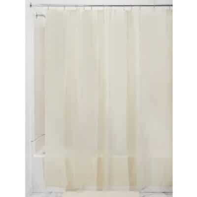 iDesign PEVA Shower Curtain Liner, Plastic Shower Curtain for use Alone or With Fabric Cur