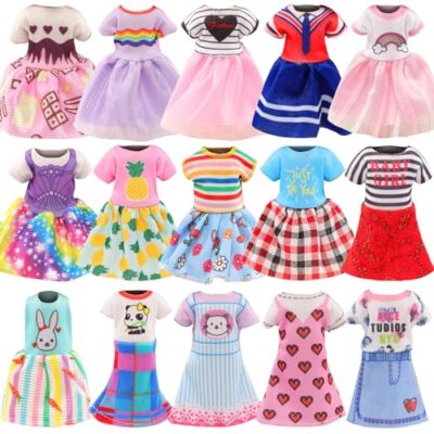 26 PCS Mini 6 Inch Doll Clothes and Accessories Include 5 Tops, 5 Pants for Boy Dolls, 5 D - Image 3