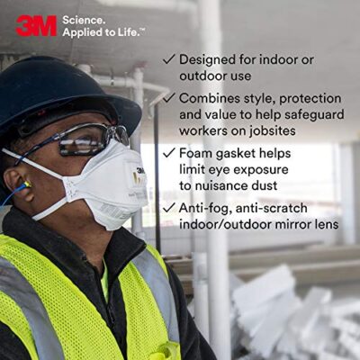 3M Safety Glasses, Virtua CCS, ANSI Z87, Anti-Fog, Indoor/Outdoor Mirrored Lens, Blue Fram - Image 5