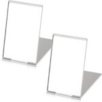 Blulu 2 Pieces Mini Portable Folding Mirrors for Purse, Ultra Slim Pocket Makeup Travel Mi