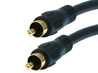 Monoprice Audio/Video Coaxial Cable - 6 Feet - Black | RCA Male/Male RG-59U 75ohm (for S/P - Image 2