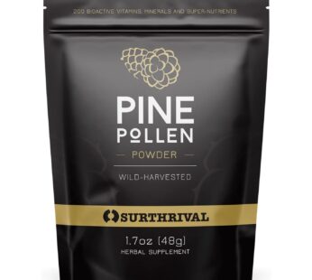 Surthrival: Pine Pollen Powder (48g), Wild Harvested, Energy & Endurance Restoration