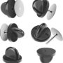 JANYUN 80 Pairs Rubber Blank Pin Backs Butterfly Clutch Backings Holder Tie Tacks Keepers